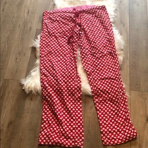 Pink brand polka dot sleep wear pants.